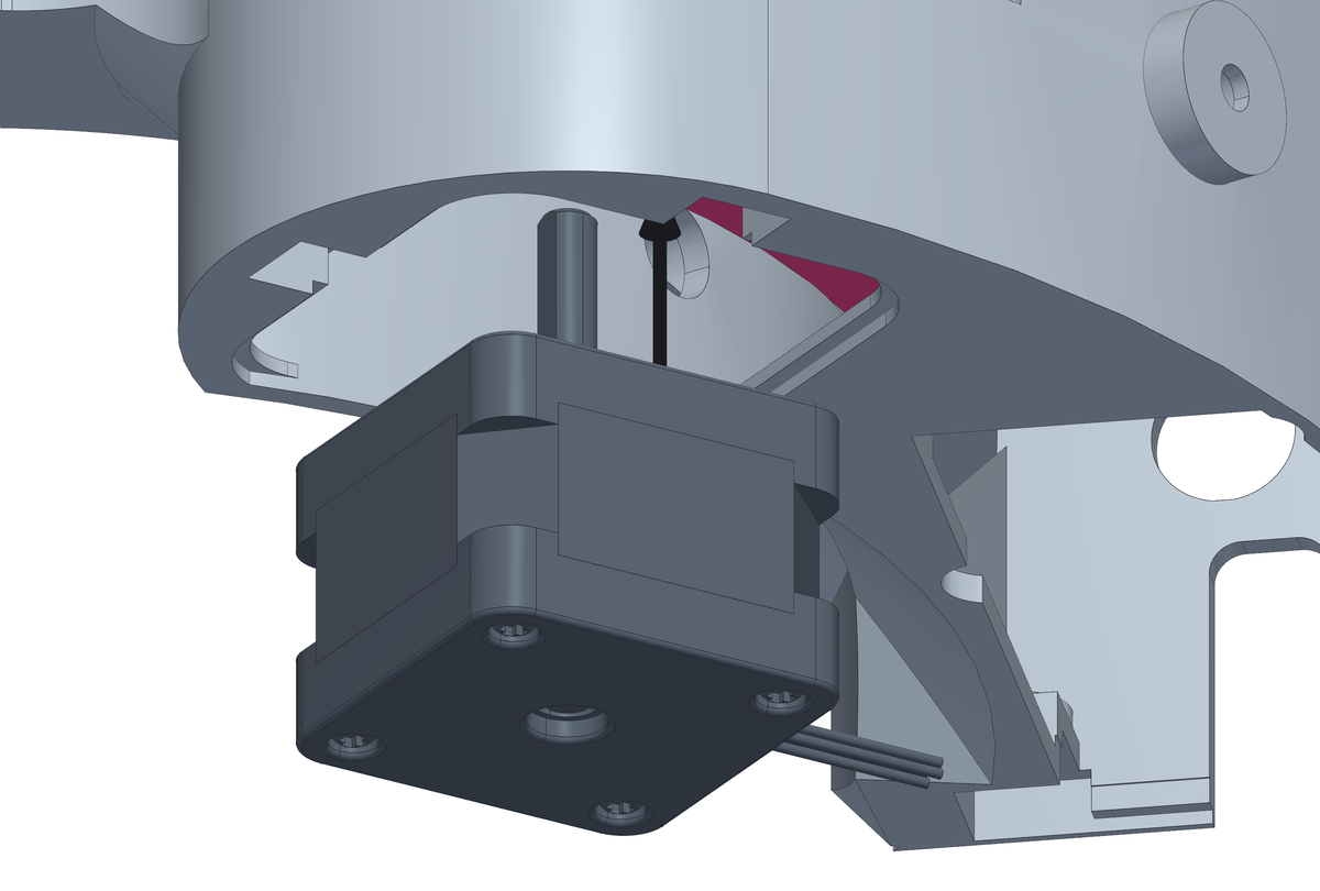 Bring the motor up through the hatch, into the clutch