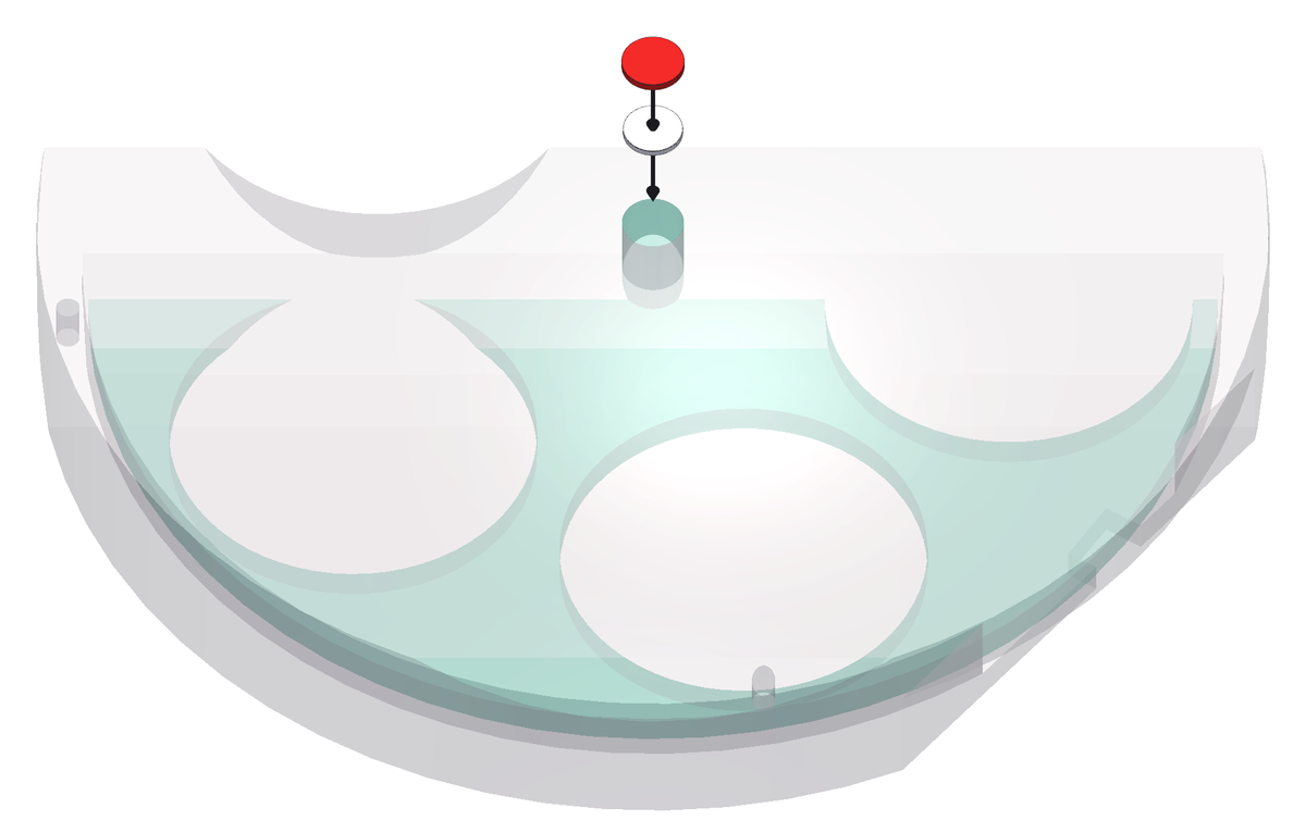 The detent off, the magnet on the hub of the filter disc