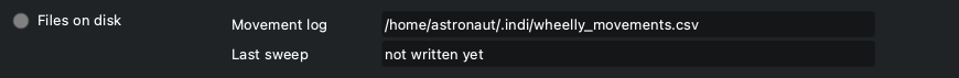 Files on disk