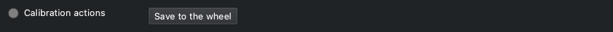 Calibration actions