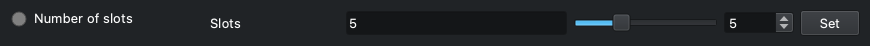 Number of slots